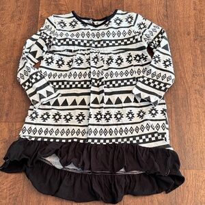 Geometric Patterned Kids Dress